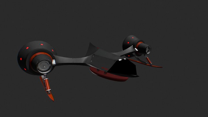 Hovercraft Racer: CC-1805 3D Model