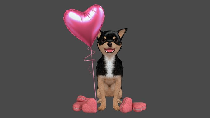 chihuahua macarons 3D Model