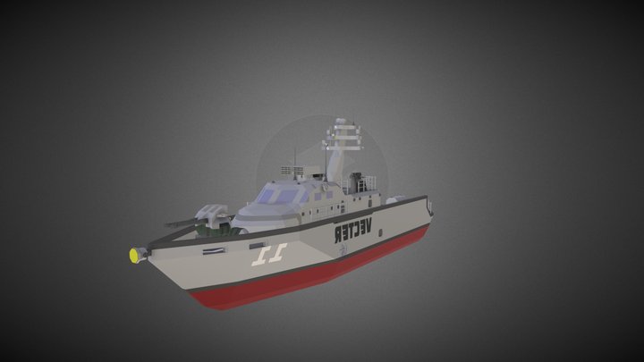 VESTER A-45 Combat Patrol Vessel stormworks 3D Model