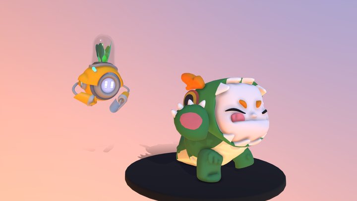 机器人和小龙——211ZWR&GF 3D Model