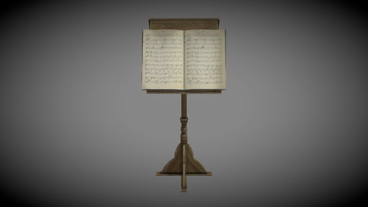 Stylized Lectern 3D Model