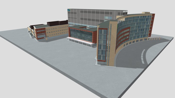 Hospital Building 3D Model