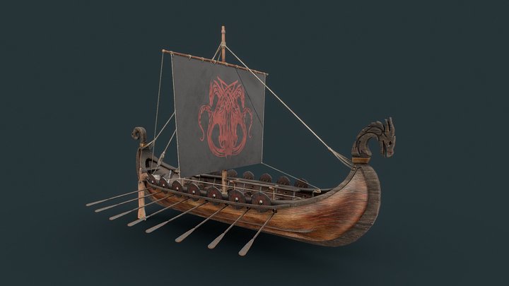 Drakkar "Dragon Shadow" 3D Model