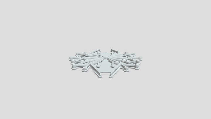 Snowflake-shaped decorative plaque
