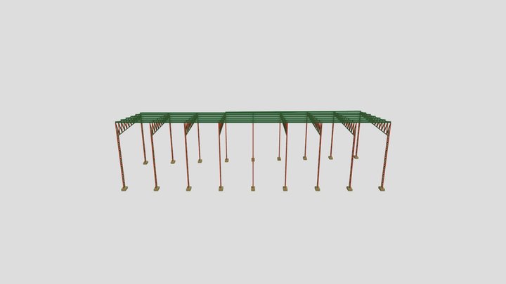 Area de Beach tennis 3D Model