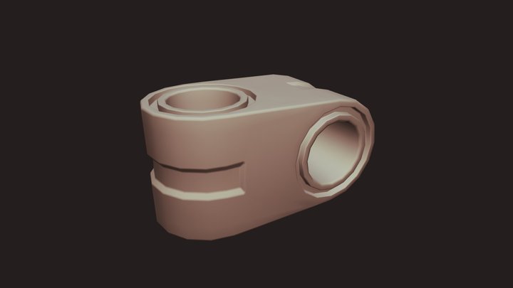Double Pipe Joint 3D Model
