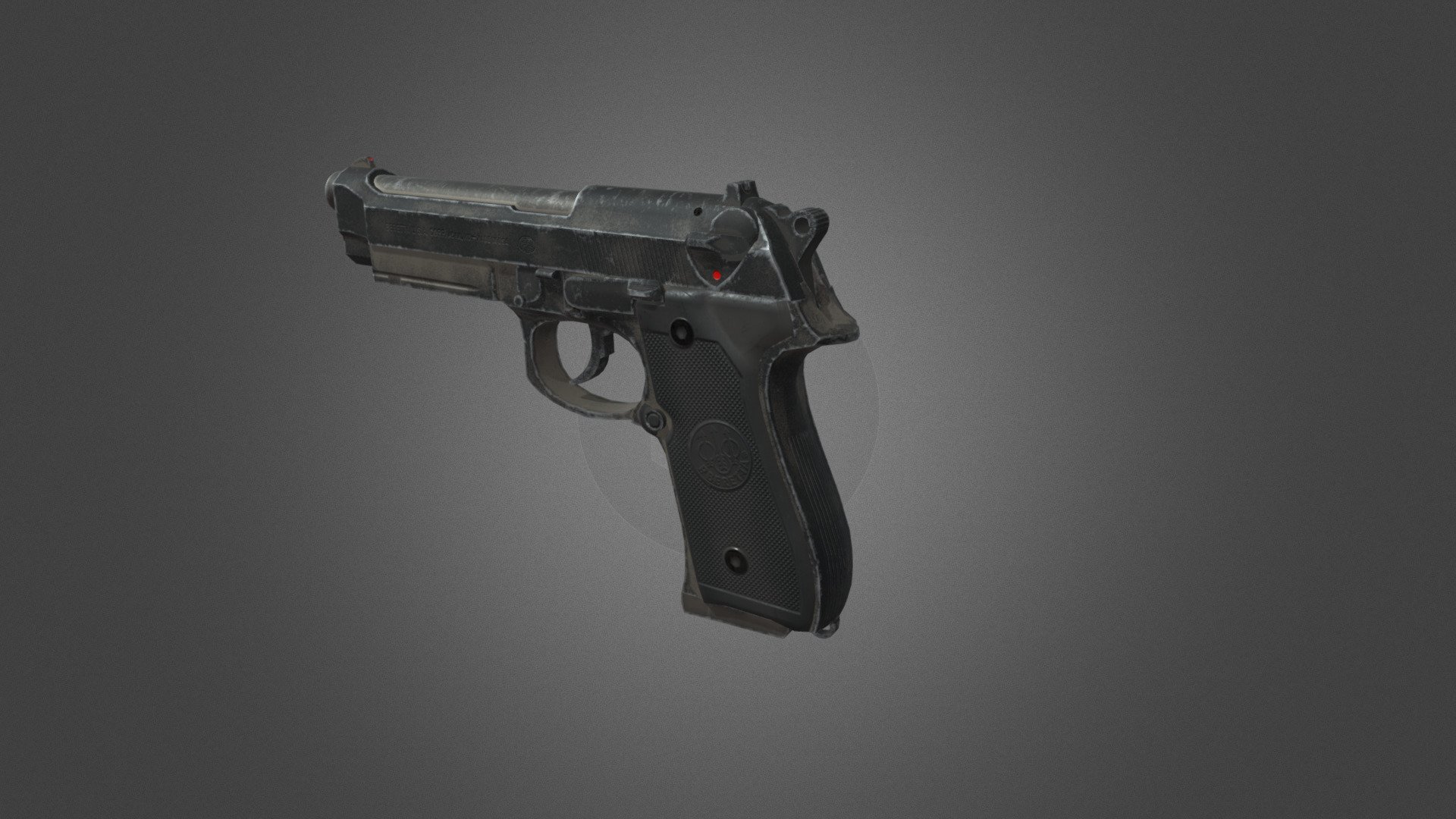 Beretta 92fs USA black pistol dust and scratches - Buy Royalty Free 3D ...