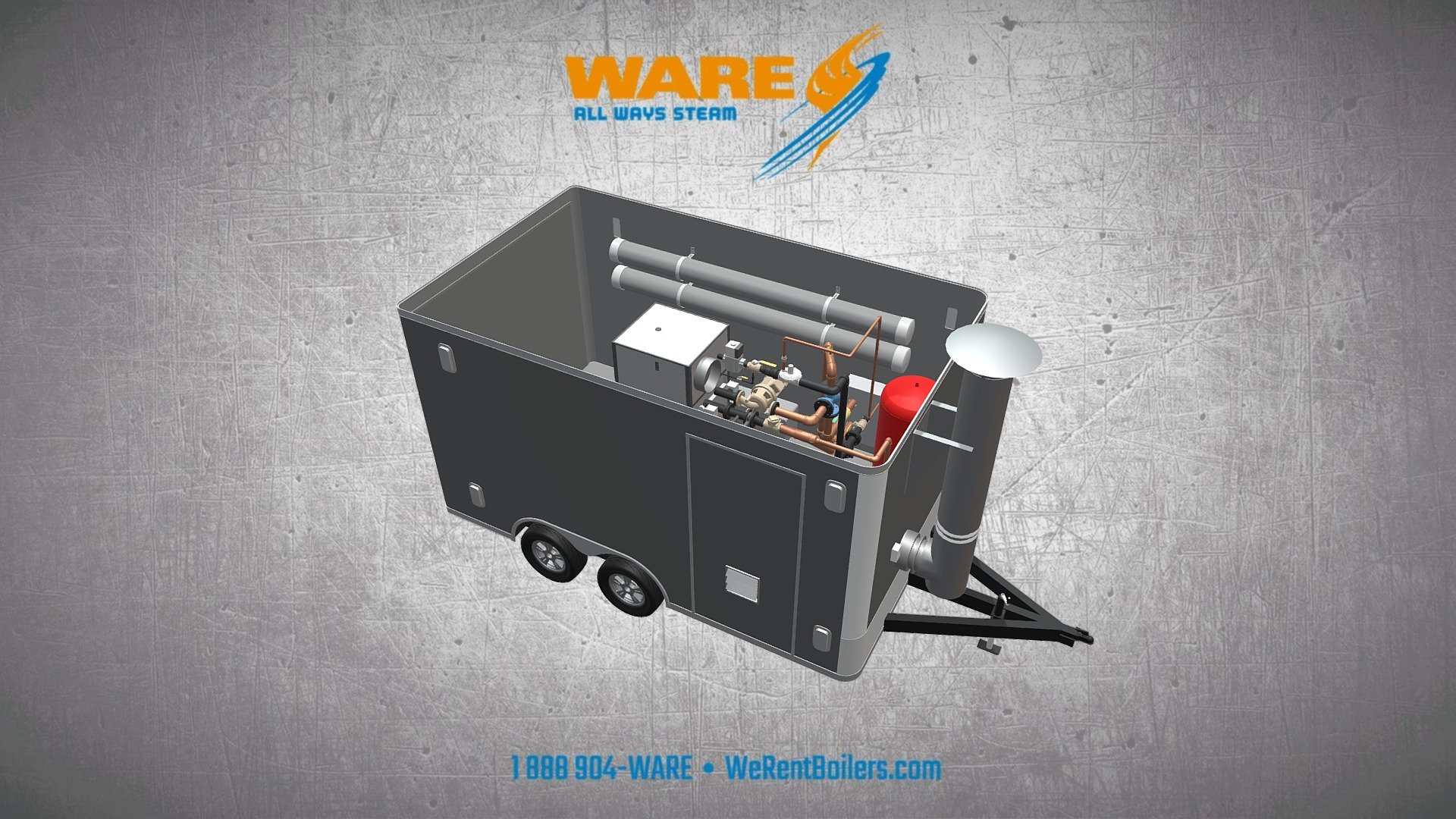 100 HP MOBILE HOT WATER BOILER - 3D model by WARE (@Ware_Inc) [92ae3a3 ...