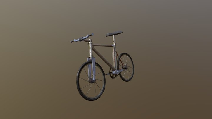 Rusty Bicycle (Blue) 3D Model