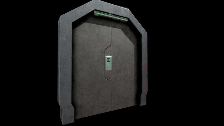 Sci-Fi Door 3D Model