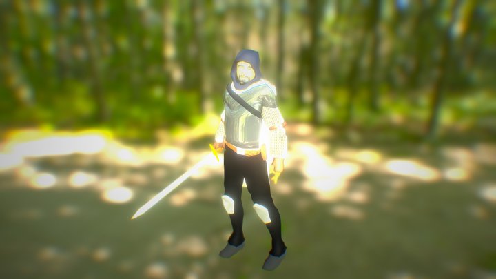 Swordsman - For Gaming w/ PBR Textures 3D Model