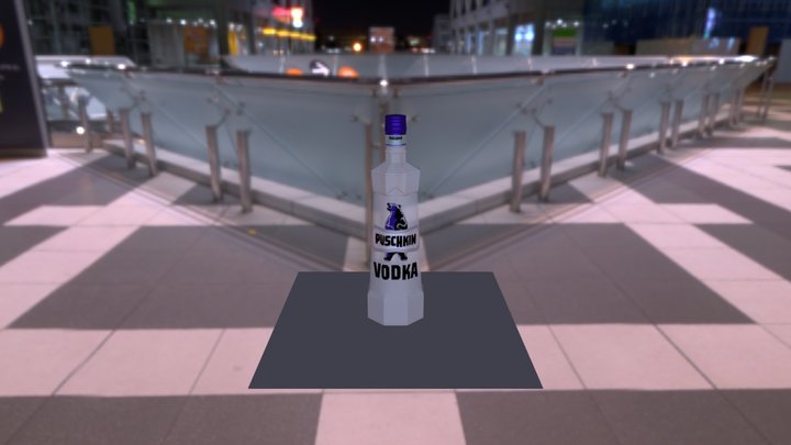 Puschkin Vodka 3D Model