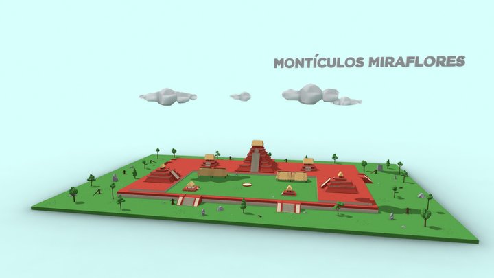 3 Monticulos Miraflores 3D Model