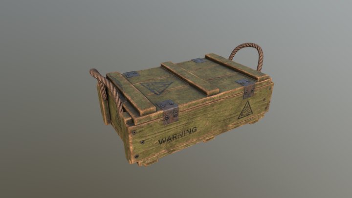 Ammo crate. Wear and tear 3D Model