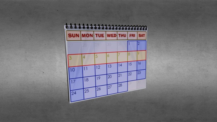 Weekly Planner 3D Model