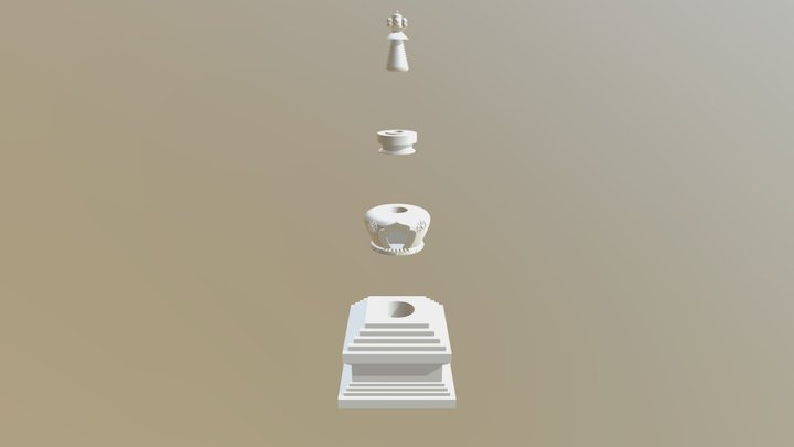 Stupa 02B Pezzi 3D Model