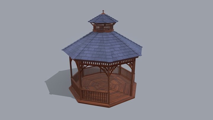Octogonal gazebo 3D Model