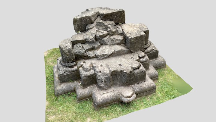 Old church ruin - part of column 3D Model