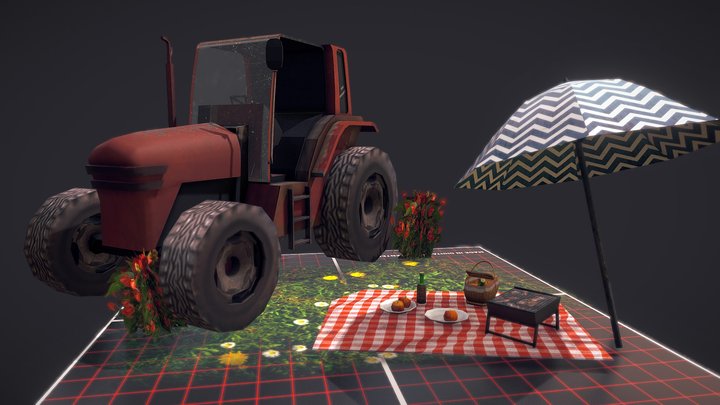 DAE 5 Finished props - Grandma's House 3D Model