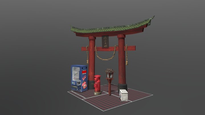 Q-Week Assignment: 5 Props from Kyoto 3D Model