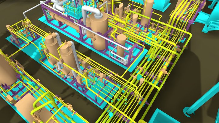 LNG plant near Katowice, Poland 3D Model