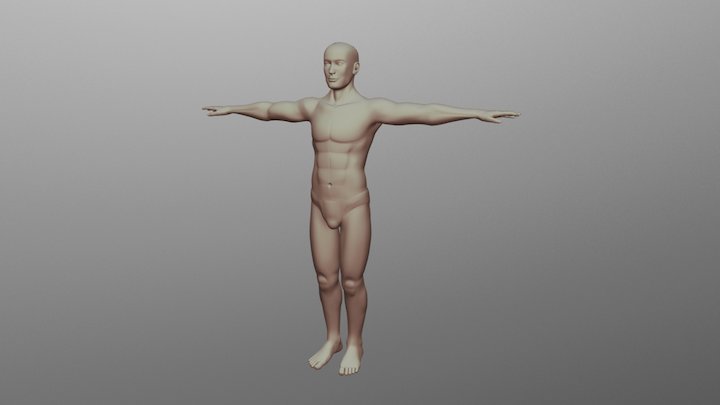 Male model practice 3D Model