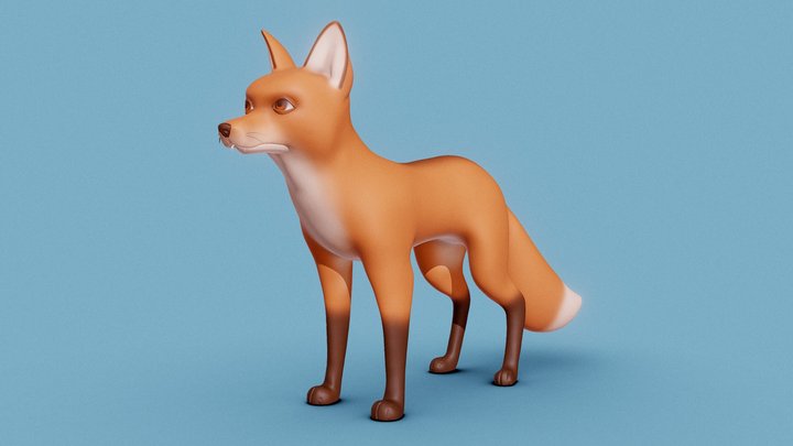 Stylized Fox 3D Model