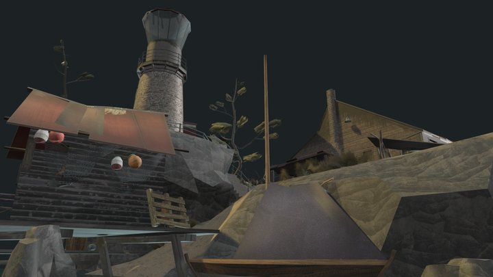 DAE Diorama - By the ocean 3D Model