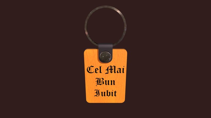 Keyring - Romanian text 3D Model