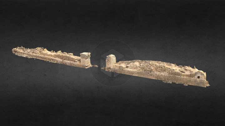 Muralla oeste fortaleza de Tobed 3D Model