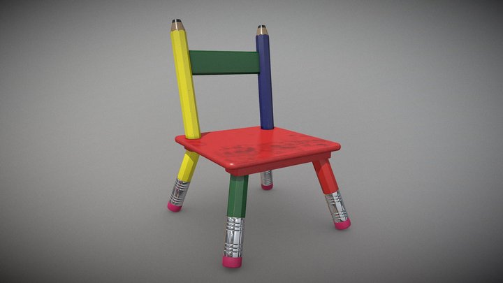 Pencil Chair 3D Model