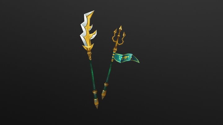Nespirah's Stash Detail: Trident and Spear 3D Model