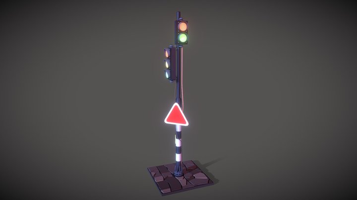 DZ Traffic light 3D Model