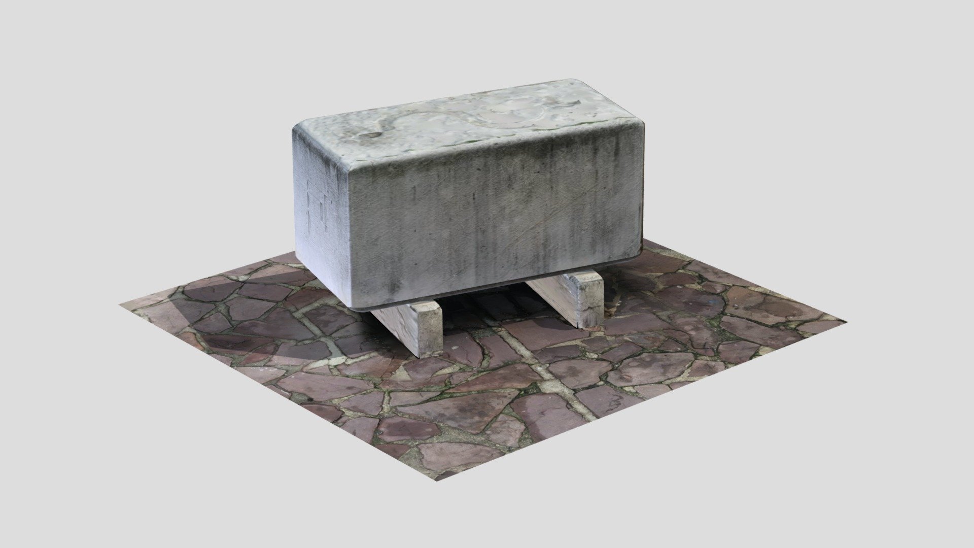 Le Corbusier Stone near Unité d'Habitation 3D model by Mikhail