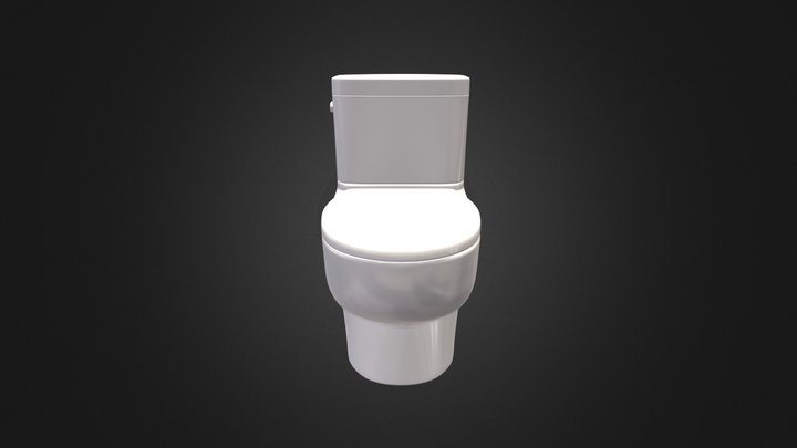 Classic White Toilet 3D Model