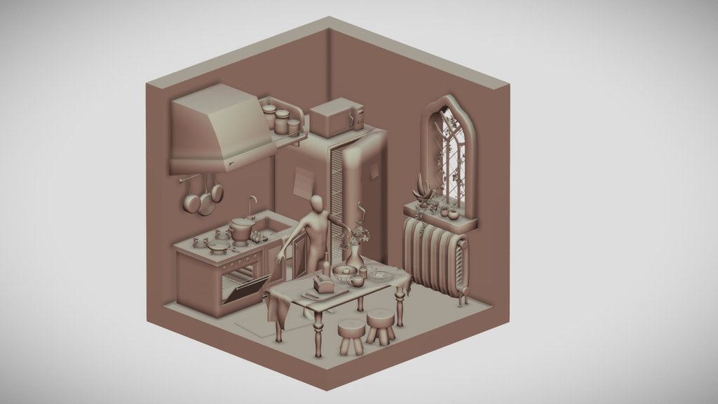3D ISOMETRIC KITCHEN