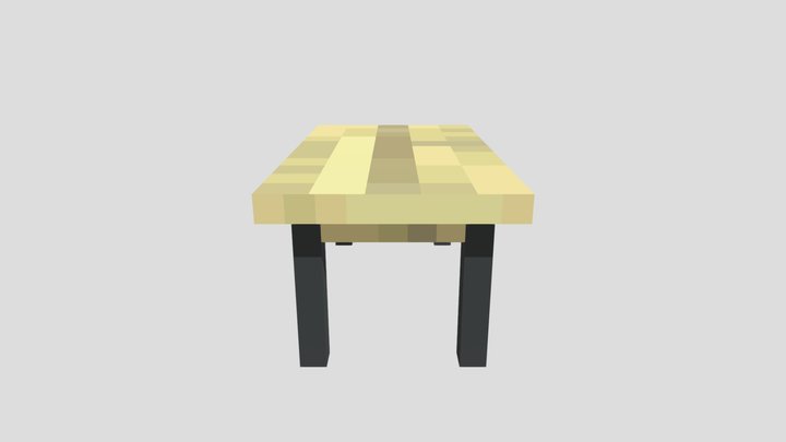 Normal Minecraft Table 3D Model