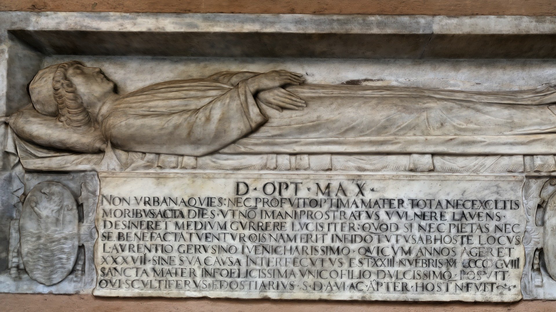 Detail of Bramante cloister in Rome