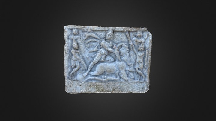 Placa de marmura Mithras de la Ulpia 3D Model