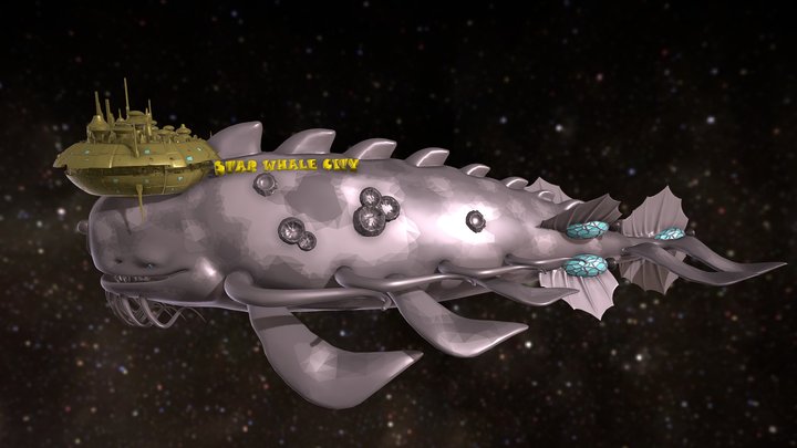 STAR WHALE CITY – Gratis 3D-model STL