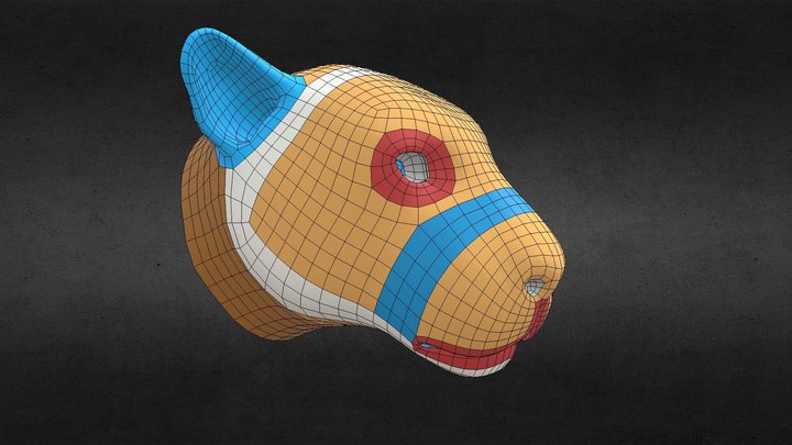 Head Leopard_topology 3D Model