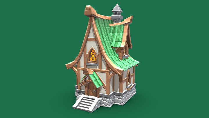 Stylized Medieval House | FREE 3D Model