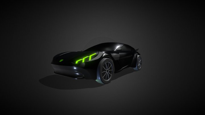 Modern Sport Car 3D Concept - Firestorm Inferno 3D Model