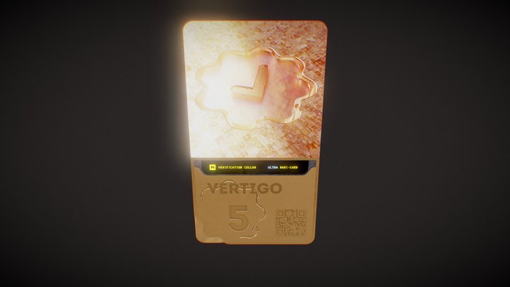 RaribleStarCollab // Gold Card 3D Model