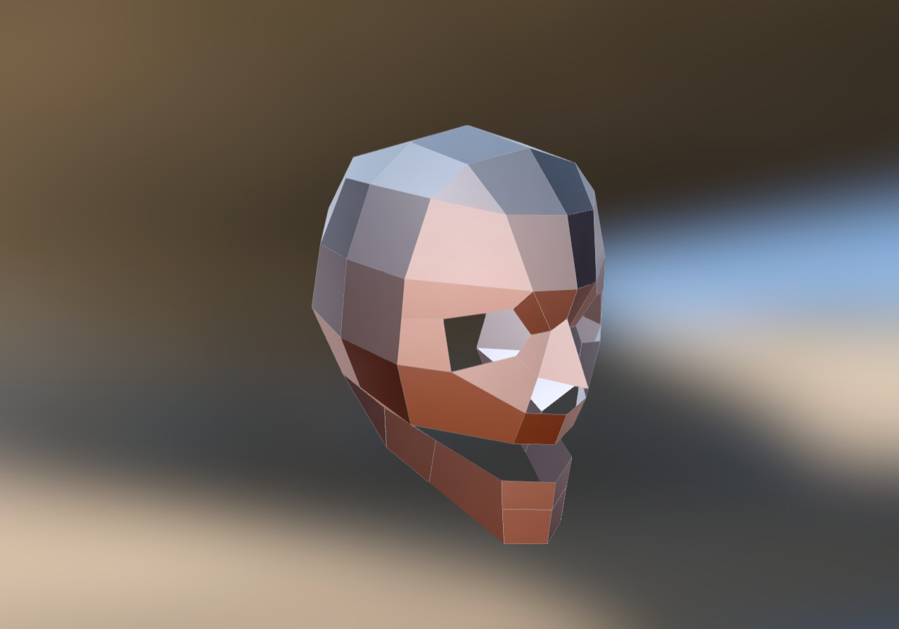 Máscara Low Poly Calaca - 3D model by Pineal [92d0639] - Sketchfab