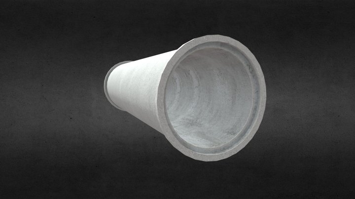 Concrete pipe (Game ready) 3D Model
