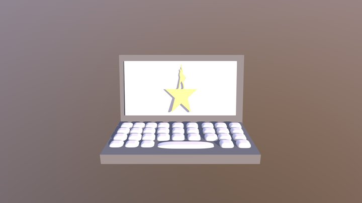Laptop with Hamilton 3D Model