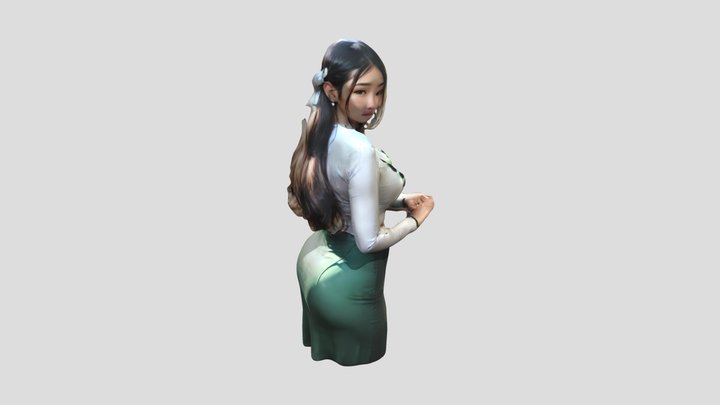 sexy Japanese tight dress 3D Model