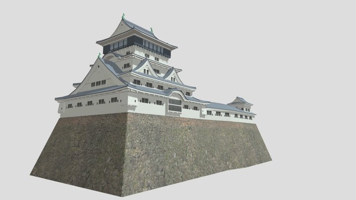 Kokura_castle 3D Model