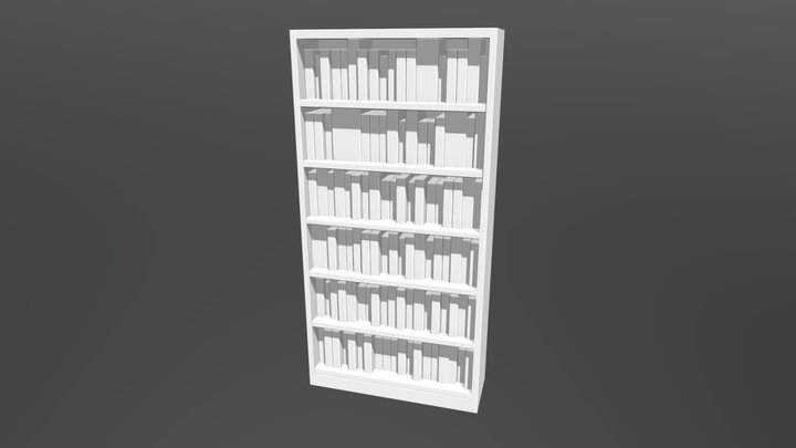 3D Procedural Bookcase 3D Model